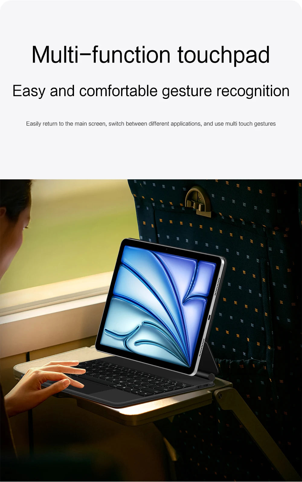 Magic Keyboard for iPad Air 11 Inch 13 M2 3rd Air 5th 4th 10.9" M4 Pro 11/12.9 6th Smart Cover Case Folio Multi-touch Backlight