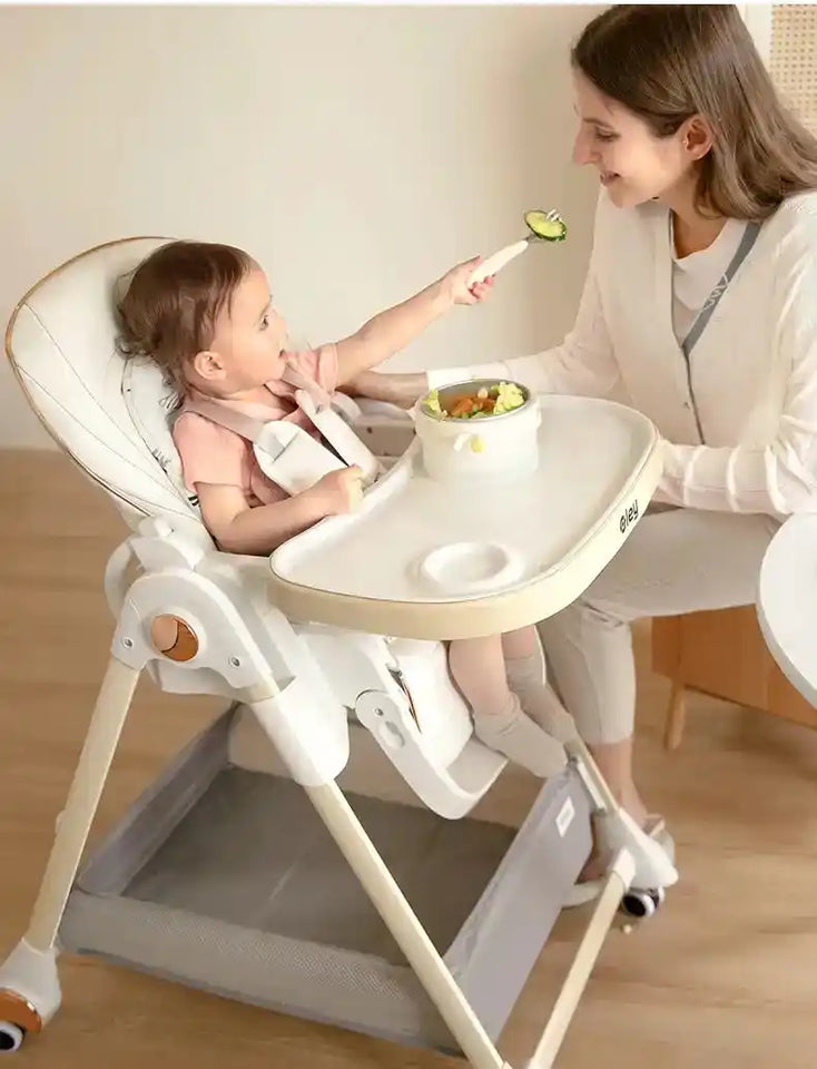 Multifunctional Foldable Baby High Chair Adjustable Height Feeding Chair Can Sit Can Lie Toddle Play Chair - PrimeandBeauty