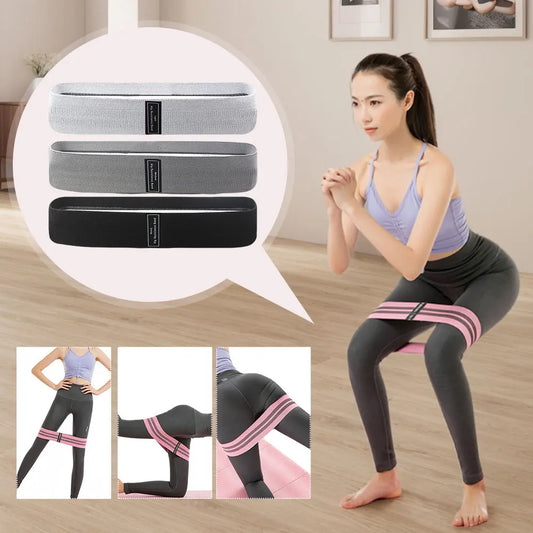 3Pcs Resistance Bands Non-Slip Exercise Bands Workout Bands Stretch Bands for Women & Men Home Gym Fitness Yoga Pilates - PrimeandBeauty