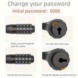 [Anti-Theft Bike Lock] 5-Digit Password Bicycle Lock | Anti-Theft Electric Bike Lock With Steel Cable And Wire - PrimeandBeauty