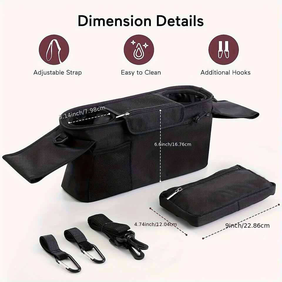 Multi-Compartment Stroller Storage Bag - PrimeandBeauty