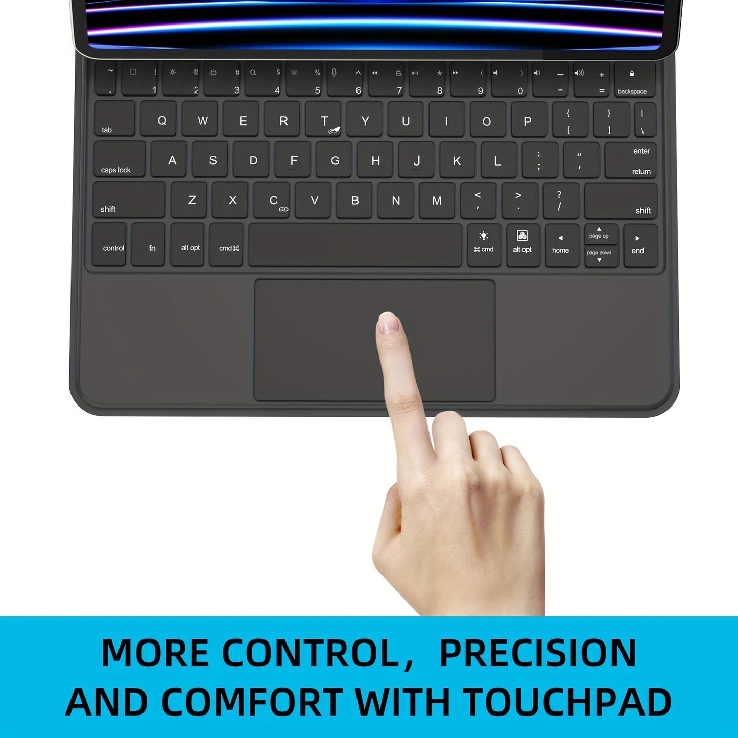 for iPad keyboard case iPad Air 11-inch (M2) 2024 and 11-inch iPad Pro (1st/2nd/3rd/4th Generation) - Magic-style magnetic keyboard case with multi-touch trackpad, compatible with 10.9-inch iPad Air 4th/5th Gen.
