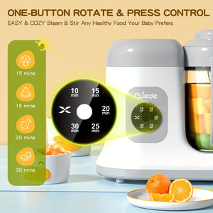 Youngsters Food Maker - Auto Cooking, One Button Control | Processor Steamer Puree Blender for Healthy Homemade Food, White - PrimeandBeauty