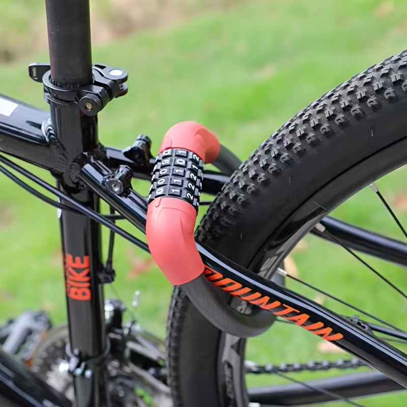 [Anti-Theft Bike Lock] 5-Digit Password Bicycle Lock | Anti-Theft Electric Bike Lock With Steel Cable And Wire - PrimeandBeauty