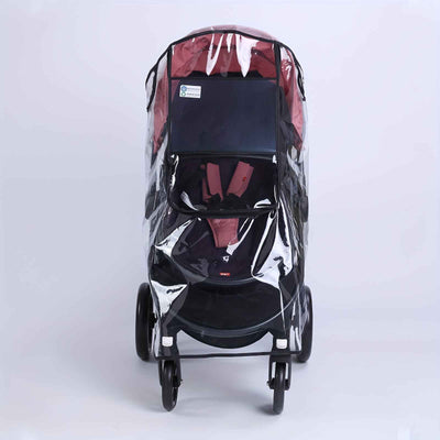 Baby Stroller Rain Cover - Waterproof Windproof Dustproof Snow Cover with Transparent Panels & Ventilation, Durable Plastic Adjustable Straps for All-Weather Protection, Stroller Accessories, - PrimeandBeauty